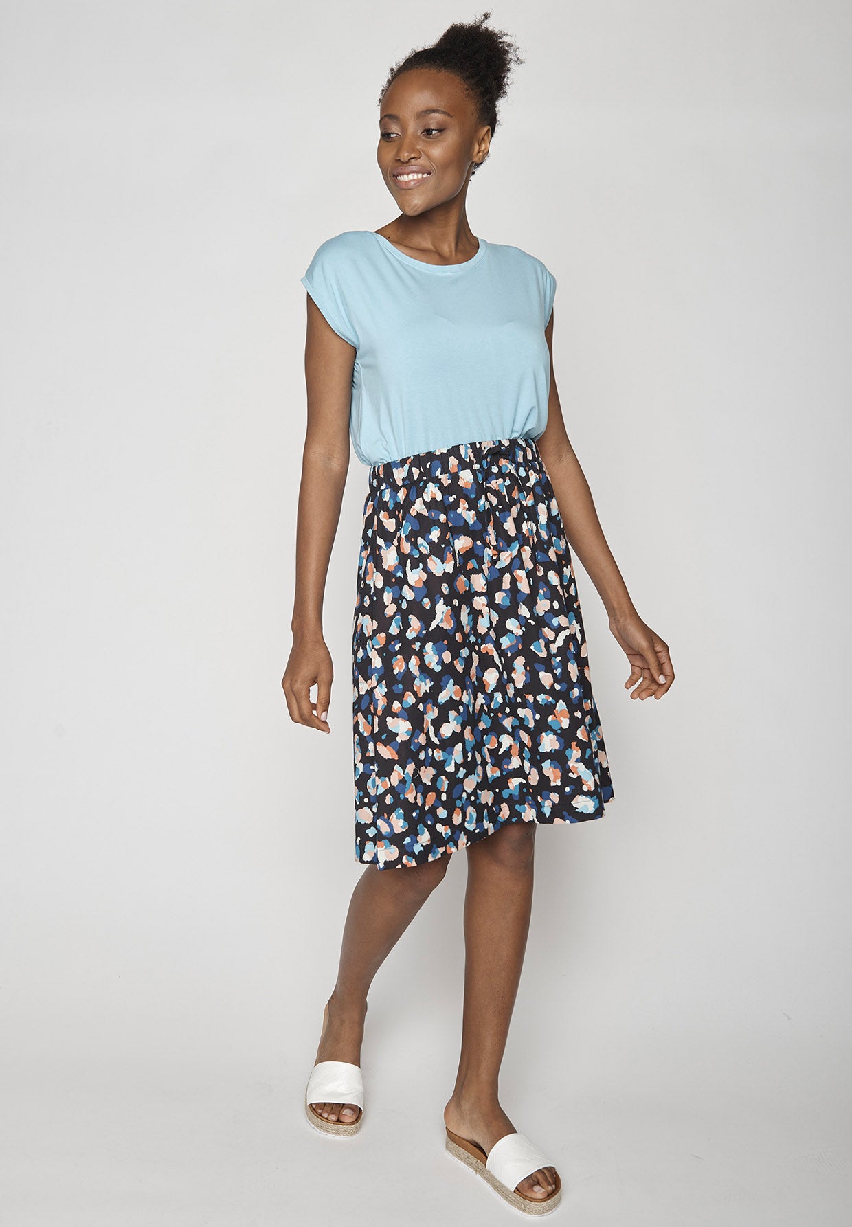 Color Blob: Eleganter Rock aus LENZING™ TENCEL™ für Damen [8734]