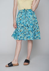 Blau:  Eleganter Rock aus LENZING™ TENCEL™ für Damen [8737]