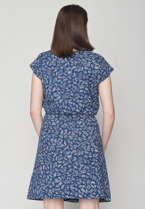 Rope Stroke: Elegantes Kleid aus Bio-Baumwolle für Damen [8749]