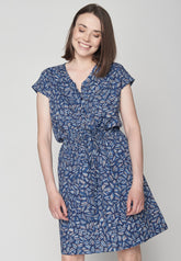 Braun:  Elegantes Kleid aus Bio-Baumwolle für Damen [8753]