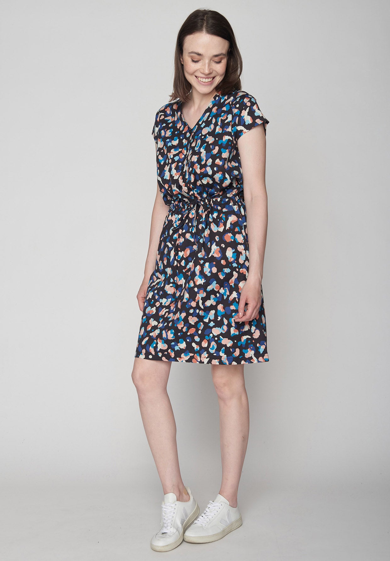 Color Blob: Elegantes Kleid aus Bio-Baumwolle für Damen [8756]