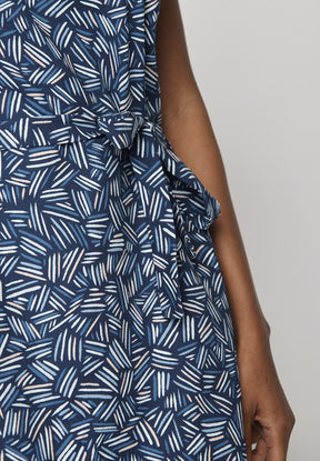 Rope Stroke: Elegantes Kleid aus LENZING™ ECOVERO™ Mix für Damen [8767]