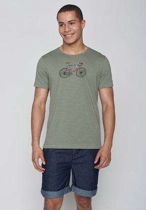 Olive: Sportliches T-Shirt aus Bio-Baumwolle für Herren [8803]