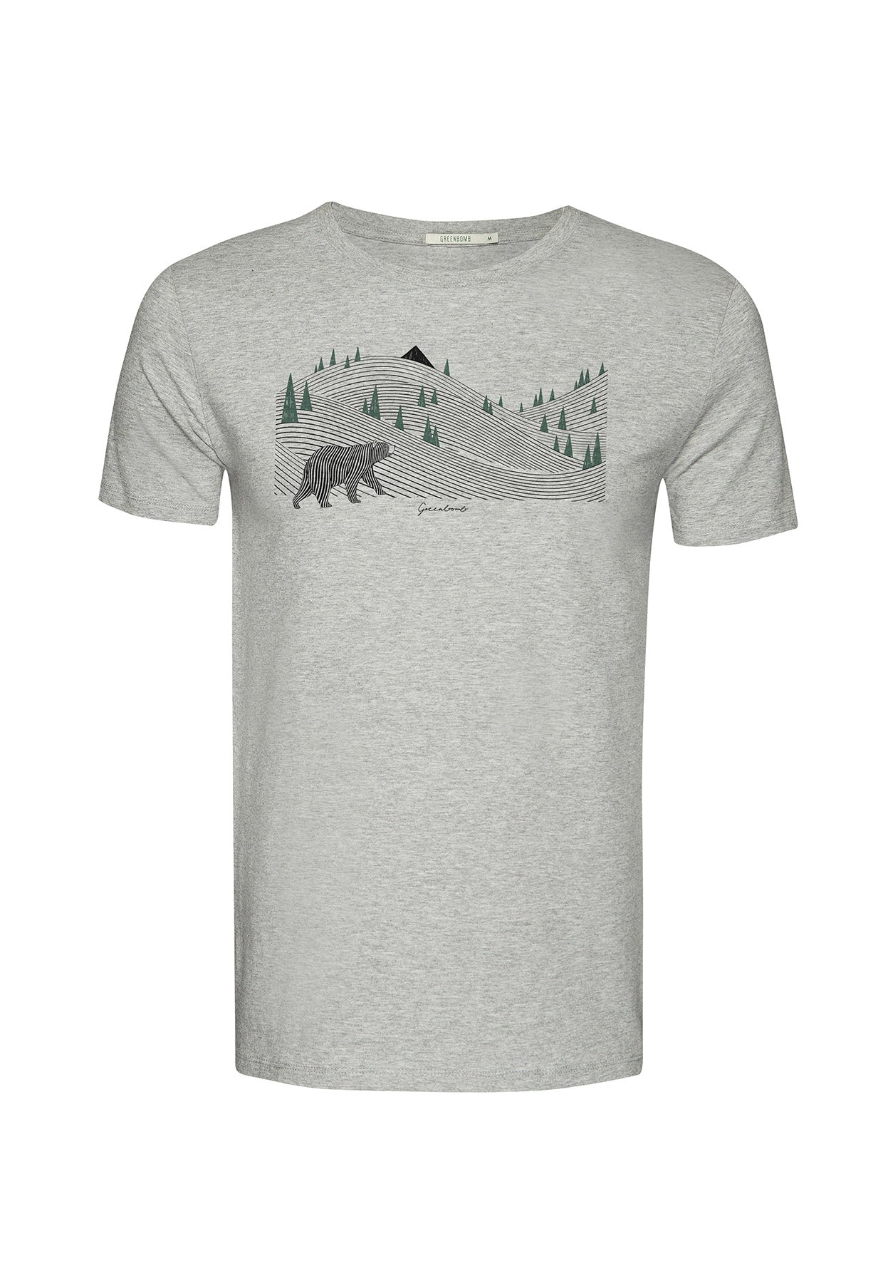 Heather Grey: Sportliches T-Shirt aus Bio-Baumwolle für Herren [8815]