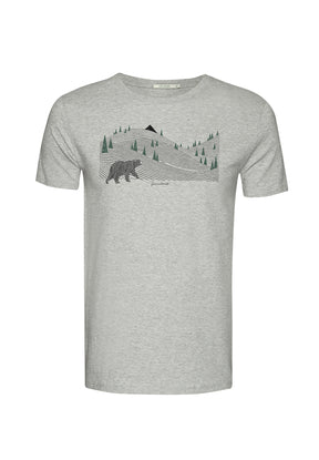 Heather Grey: Sportliches T-Shirt aus Bio-Baumwolle für Herren [8815]