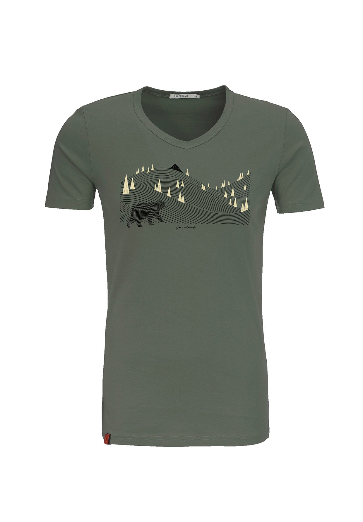 Olive: Lässiges T-Shirt aus Bio-Baumwolle für Herren [8823]