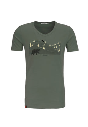 Olive: Lässiges T-Shirt aus Bio-Baumwolle für Herren [8823]