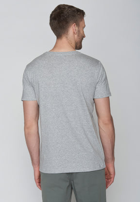 Heather Grey: Sportliches T-Shirt aus Bio-Baumwolle für Herren [8834]