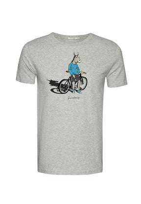 Heather Grey: Sportliches T-Shirt aus Bio-Baumwolle für Herren [8836]