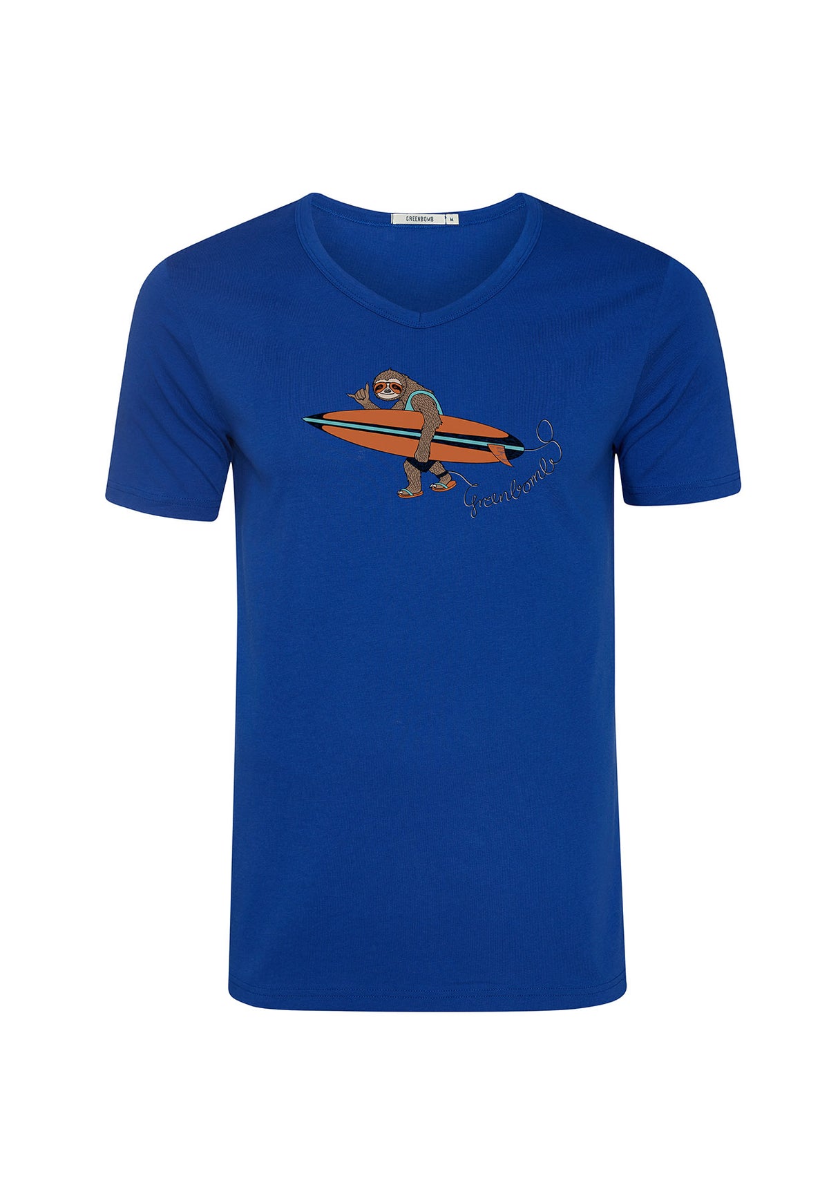 Space Blue: Lässiges T-Shirt aus Bio-Baumwolle für Herren [8857]