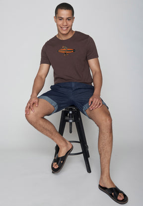 Dark Chocolate: Lässiges T-Shirt aus Bio-Baumwolle für Herren [8860]