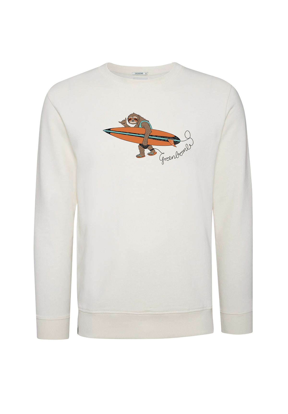 Creme White: Gemütliches Sweatshirt aus Bio-Baumwolle für Herren [8866]