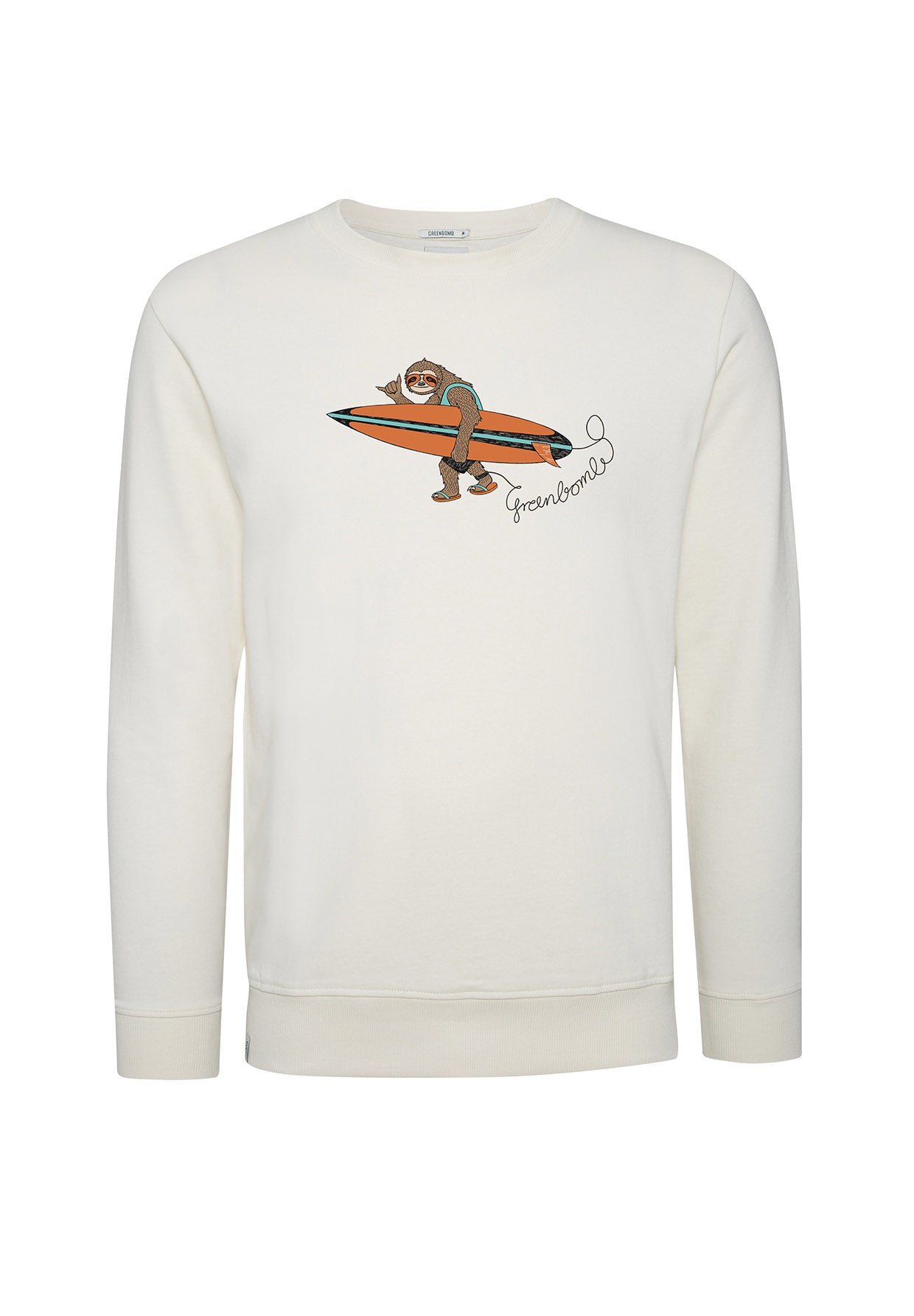 Creme White: Gemütliches Sweatshirt aus Bio-Baumwolle für Herren [8866]