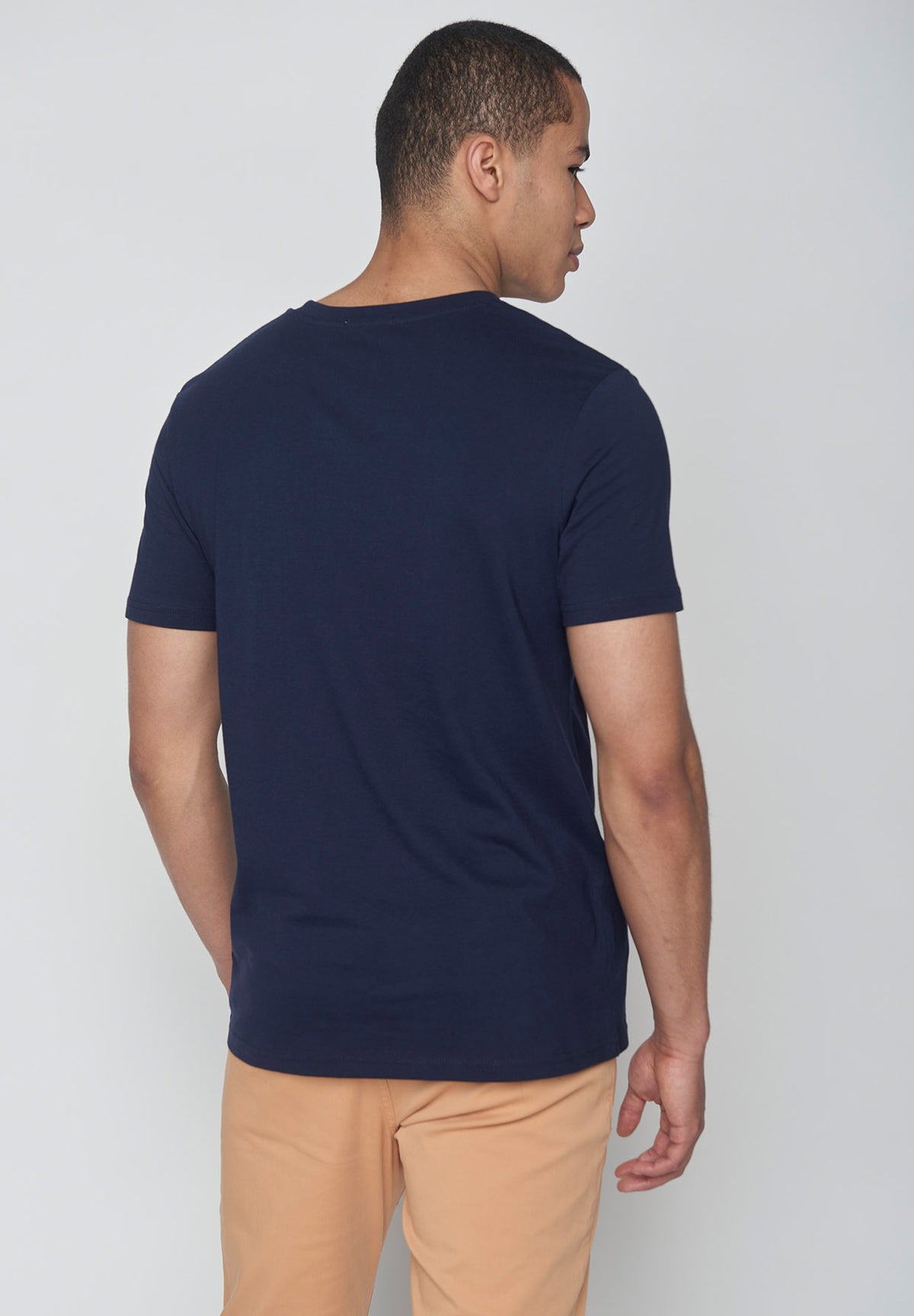 Navy: Sportliches T-Shirt aus Bio-Baumwolle für Herren [8906]