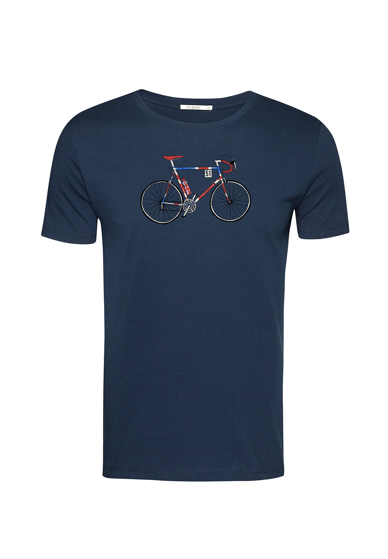Navy: Sportliches T-Shirt aus Bio-Baumwolle für Herren [8908]