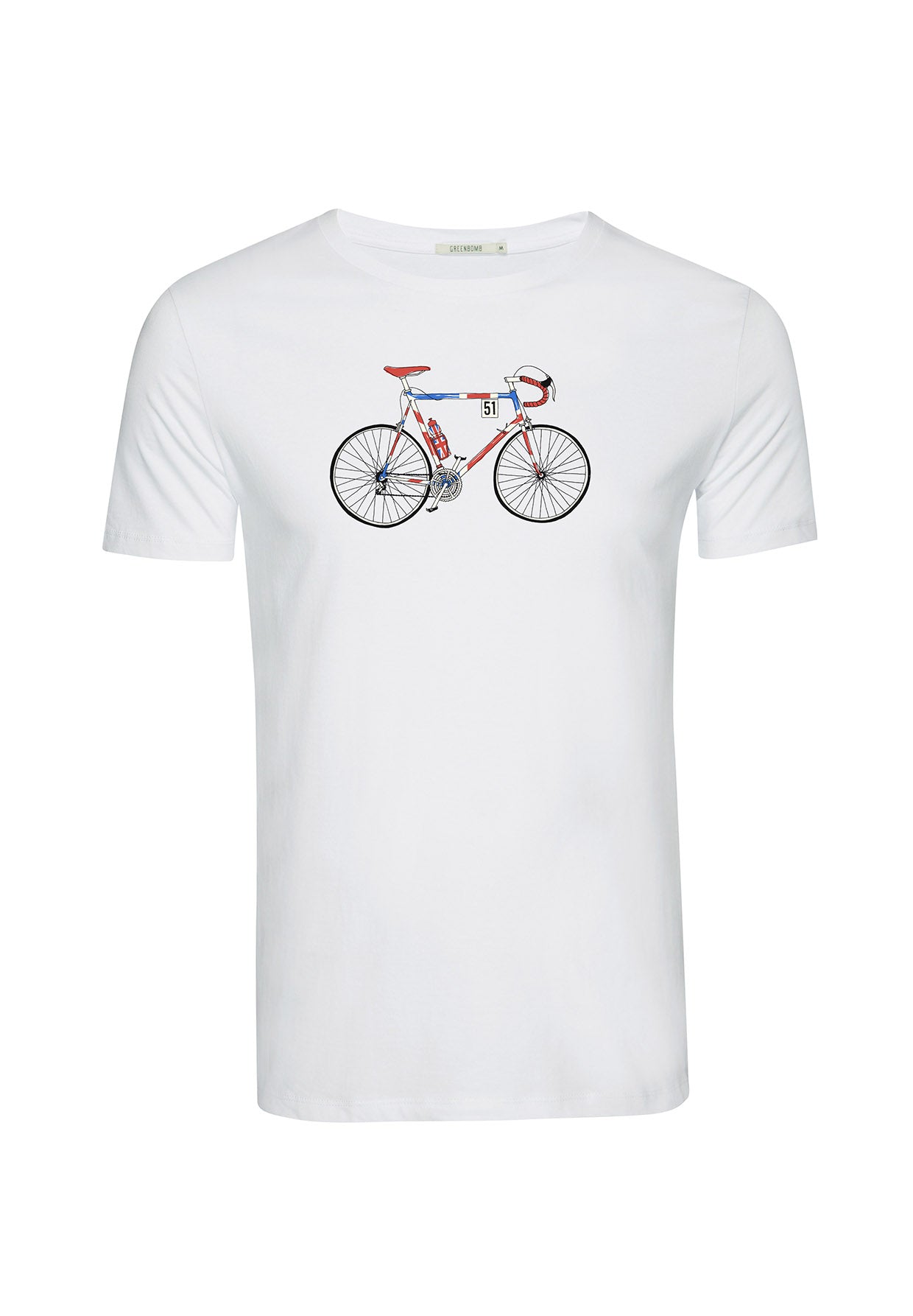 White: Sportliches T-Shirt aus Bio-Baumwolle für Herren [8912]