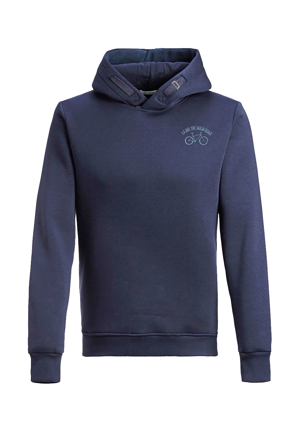 Navy: Kuschliger Hoodie aus Bio-Baumwolle für Herren [8952]