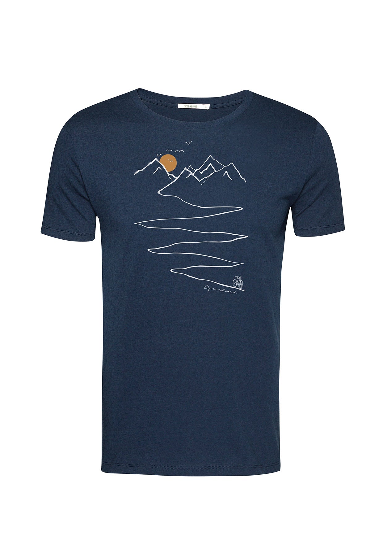 Navy: Sportliches T-Shirt aus Bio-Baumwolle für Herren [8960]