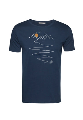 Navy: Sportliches T-Shirt aus Bio-Baumwolle für Herren [8960]