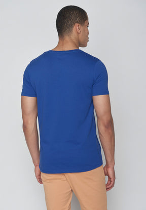Blau:  Sportliches T-Shirt aus Bio-Baumwolle für Herren [8962]
