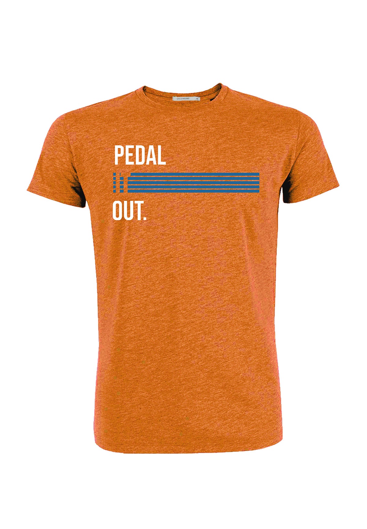Black Heather Orange: Sportliches T-Shirt aus Bio-Baumwolle für Herren [8977]