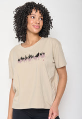 Brauner Lässiges T-Shirt aus Bio-Baumwoll Mix für Damen (1)