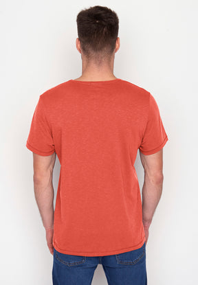 Roter Lässiges T-Shirt aus Bio-Baumwolle für Herren (2)