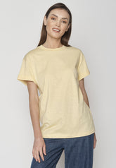 Weißer Lässiges T-Shirt aus Bio-Baumwolle für Damen (6)