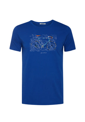 Space Blue: Sportliches T-Shirt aus Bio-Baumwolle für Herren [9028]