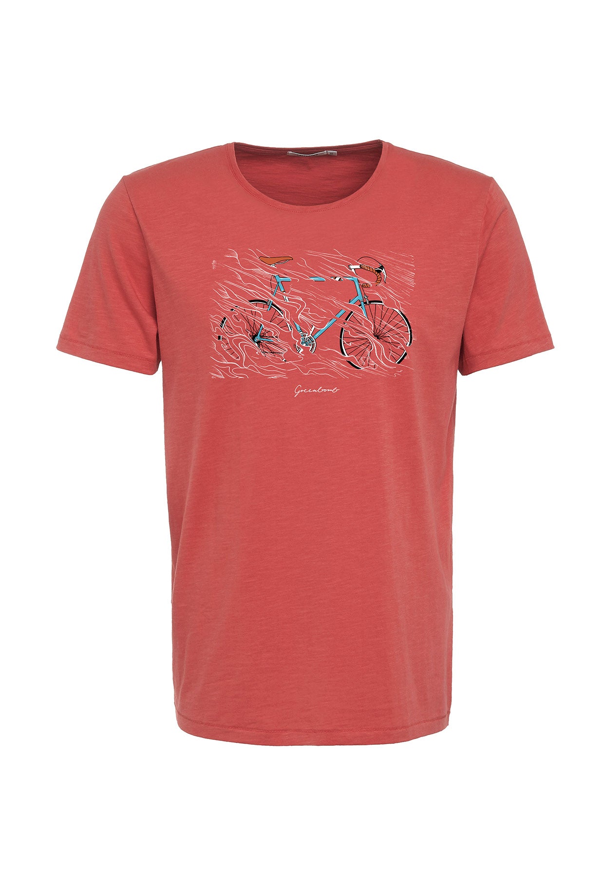 Rot:  Lässiges T-Shirt aus Bio-Baumwolle für Herren [9036]
