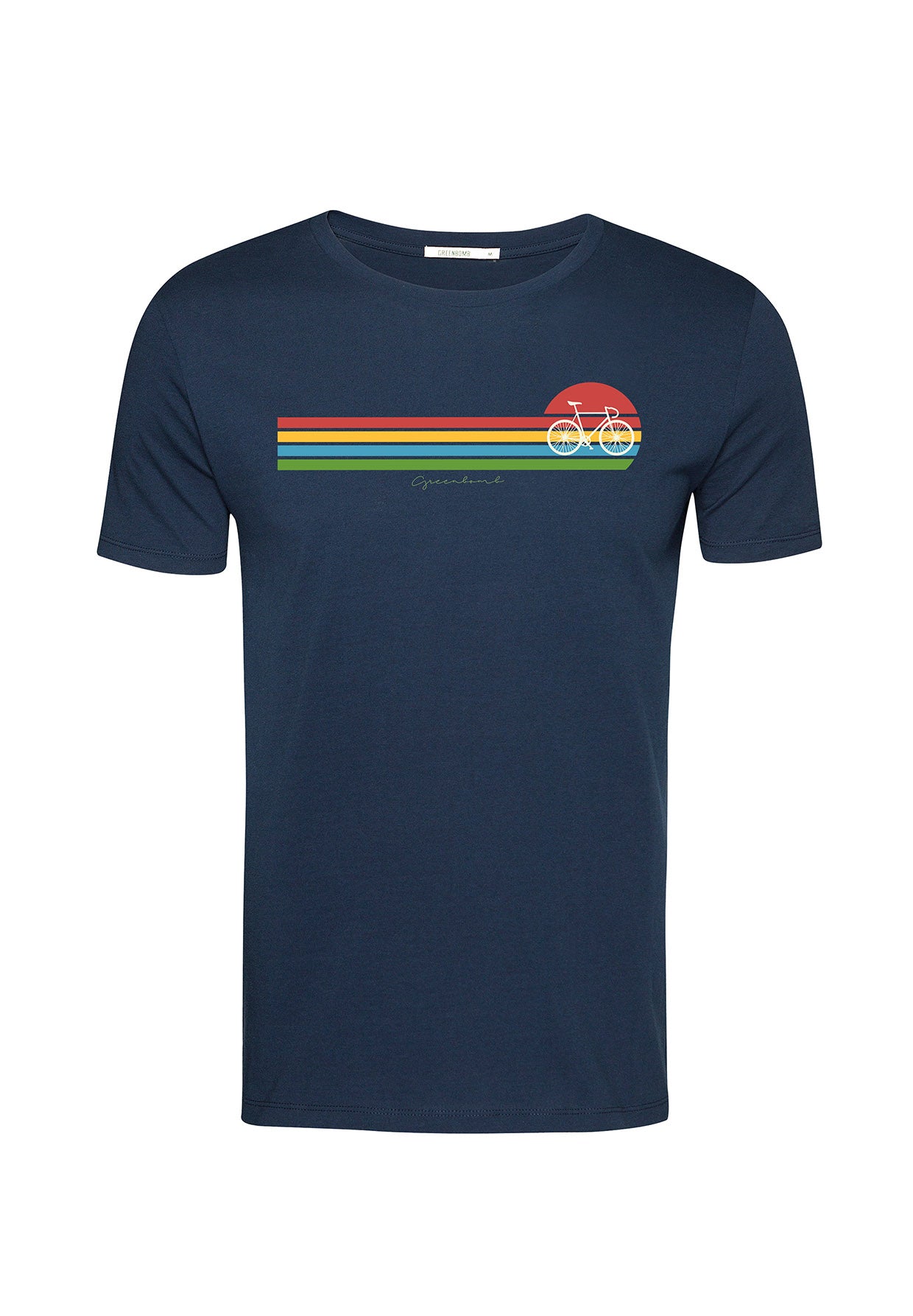 Navy: Sportliches T-Shirt aus Bio-Baumwolle für Herren [9055]