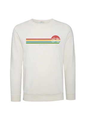 Creme White: Gemütliches Sweatshirt aus Bio-Baumwolle für Herren [9064]