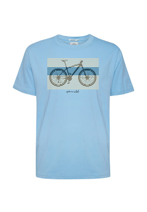 Slate Blue: Lässiges Oversize-T-Shirt aus Bio-Baumwolle für Herren [9069]