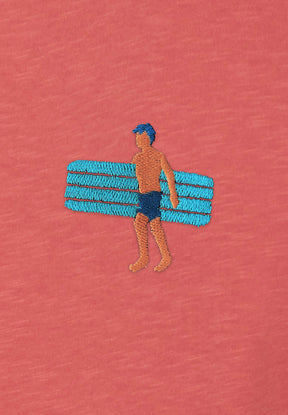 Sun Red: Lässiges T-Shirt aus Bio-Baumwolle für Herren [9092]