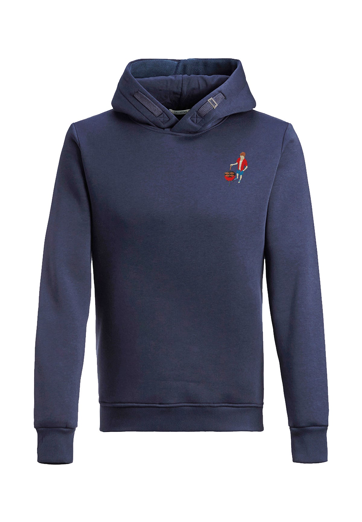 Navy: Kuschliger Hoodie aus Bio-Baumwolle für Herren [9122]