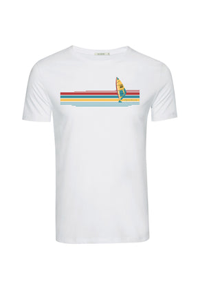 White: Sportliches T-Shirt aus Bio-Baumwolle für Herren [9142]