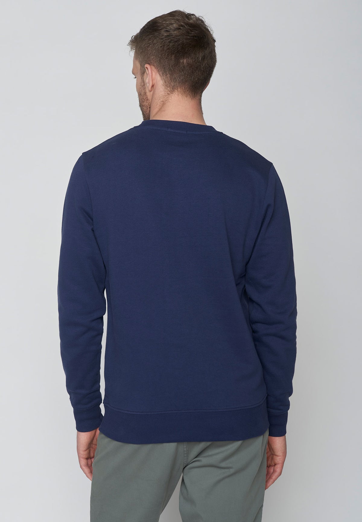 Navy: Gemütliches Sweatshirt aus Bio-Baumwolle für Herren [9152]
