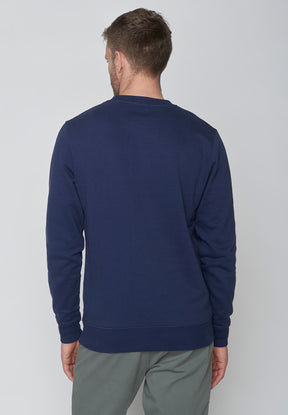 Navy: Gemütliches Sweatshirt aus Bio-Baumwolle für Herren [9152]