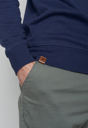 Navy: Gemütliches Sweatshirt aus Bio-Baumwolle für Herren [9153]