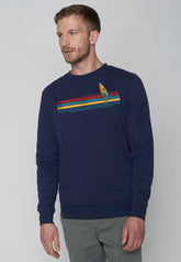 Navy: Gemütliches Sweatshirt aus Bio-Baumwolle für Herren [9156]