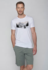 White: Sportliches T-Shirt aus Bio-Baumwolle für Herren [9162]