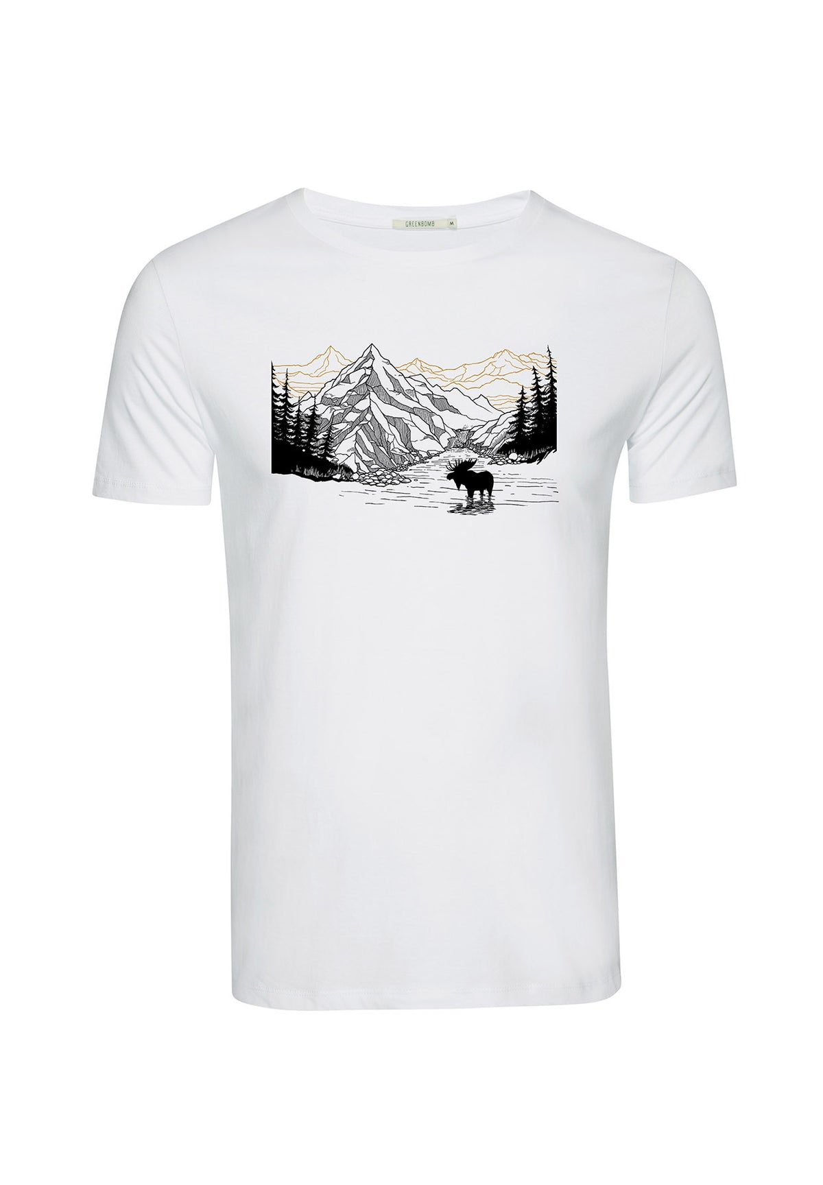 White: Sportliches T-Shirt aus Bio-Baumwolle für Herren [9164]