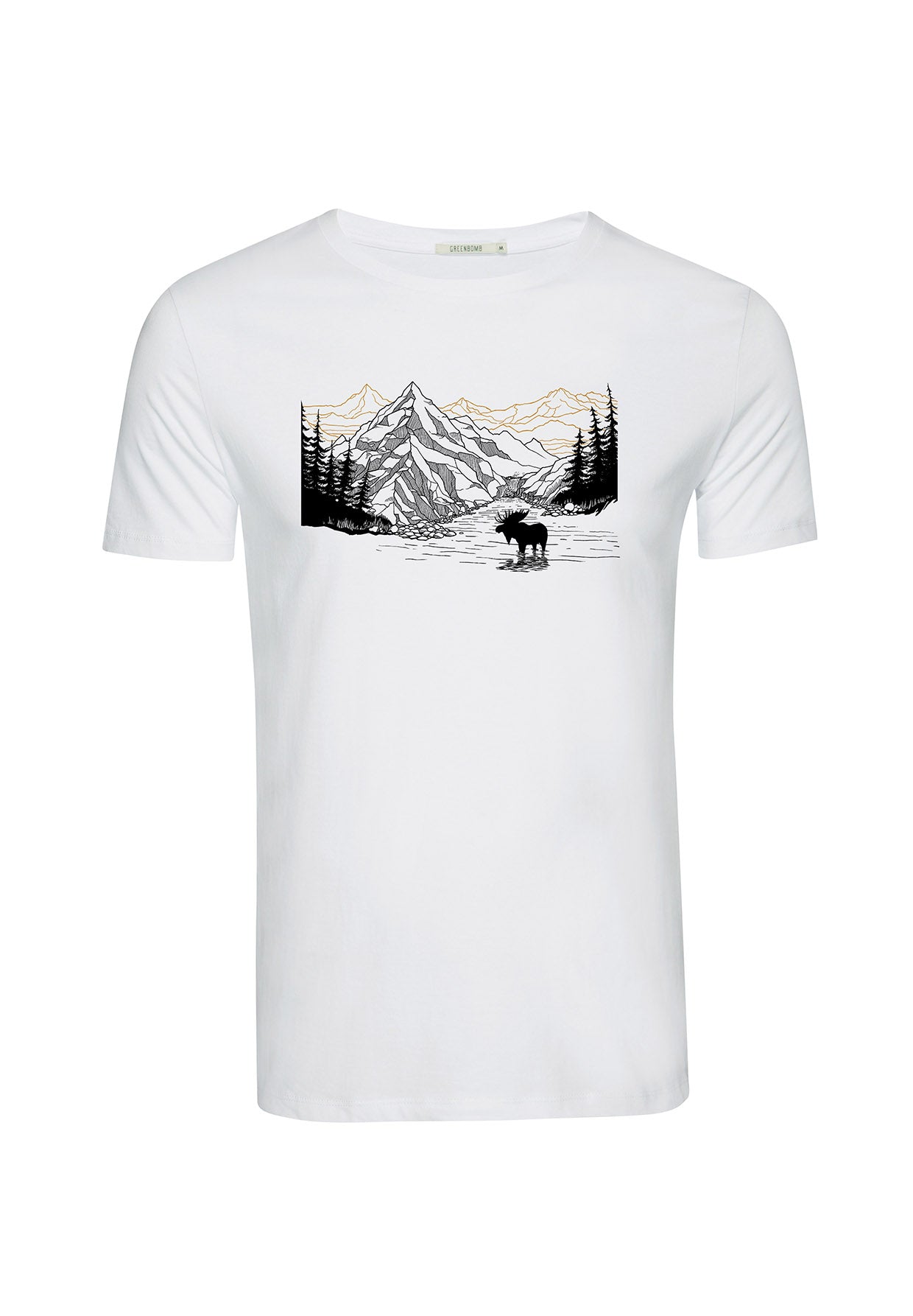 White: Sportliches T-Shirt aus Bio-Baumwolle für Herren [9164]