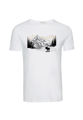 White: Sportliches T-Shirt aus Bio-Baumwolle für Herren [9164]