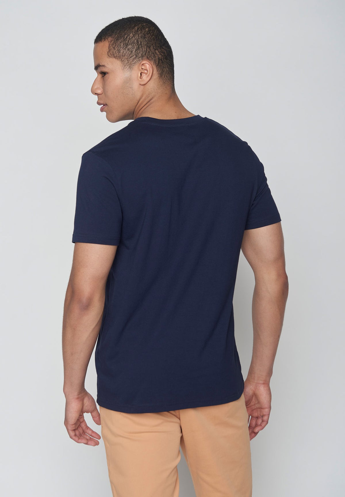 Navy: Sportliches T-Shirt aus Bio-Baumwolle für Herren [9179]