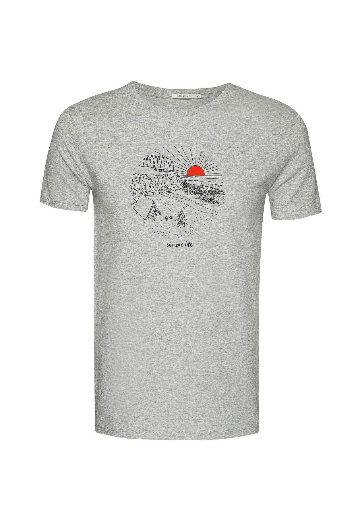 Heather Grey: Sportliches T-Shirt aus Bio-Baumwolle für Herren [9204]