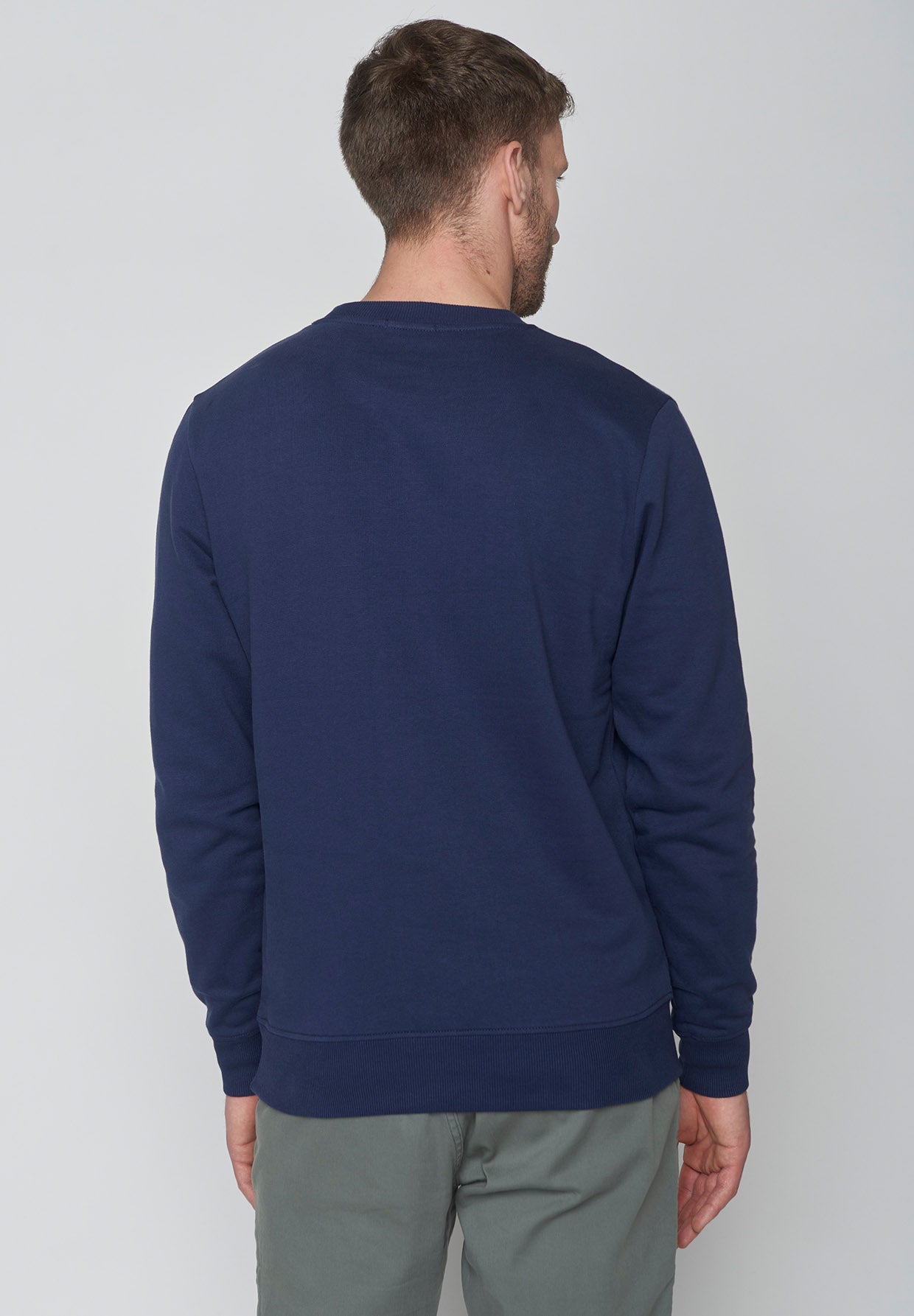 Navy: Gemütliches Sweatshirt aus Bio-Baumwolle für Herren [9219]