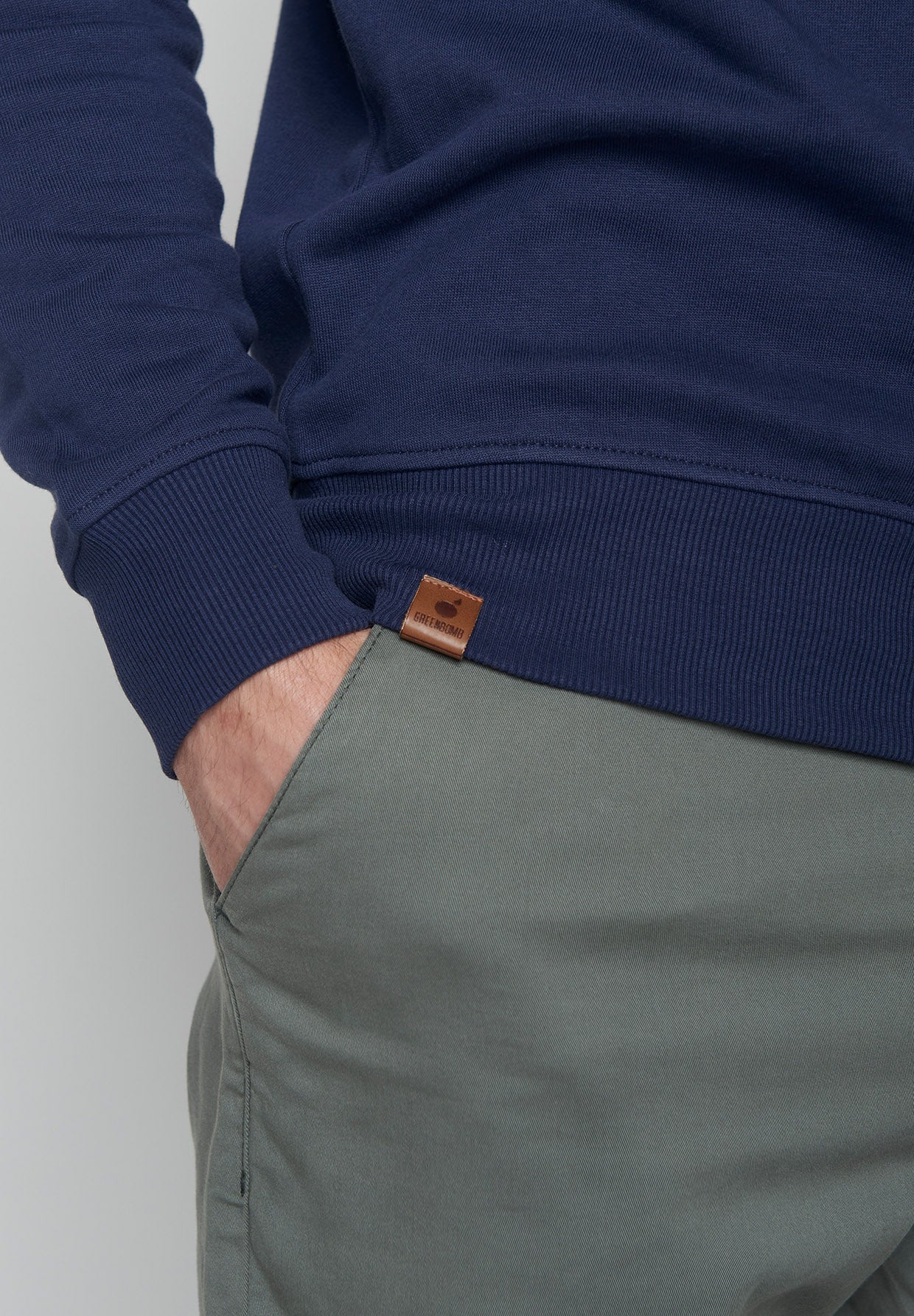 Navy: Gemütliches Sweatshirt aus Bio-Baumwolle für Herren [9220]