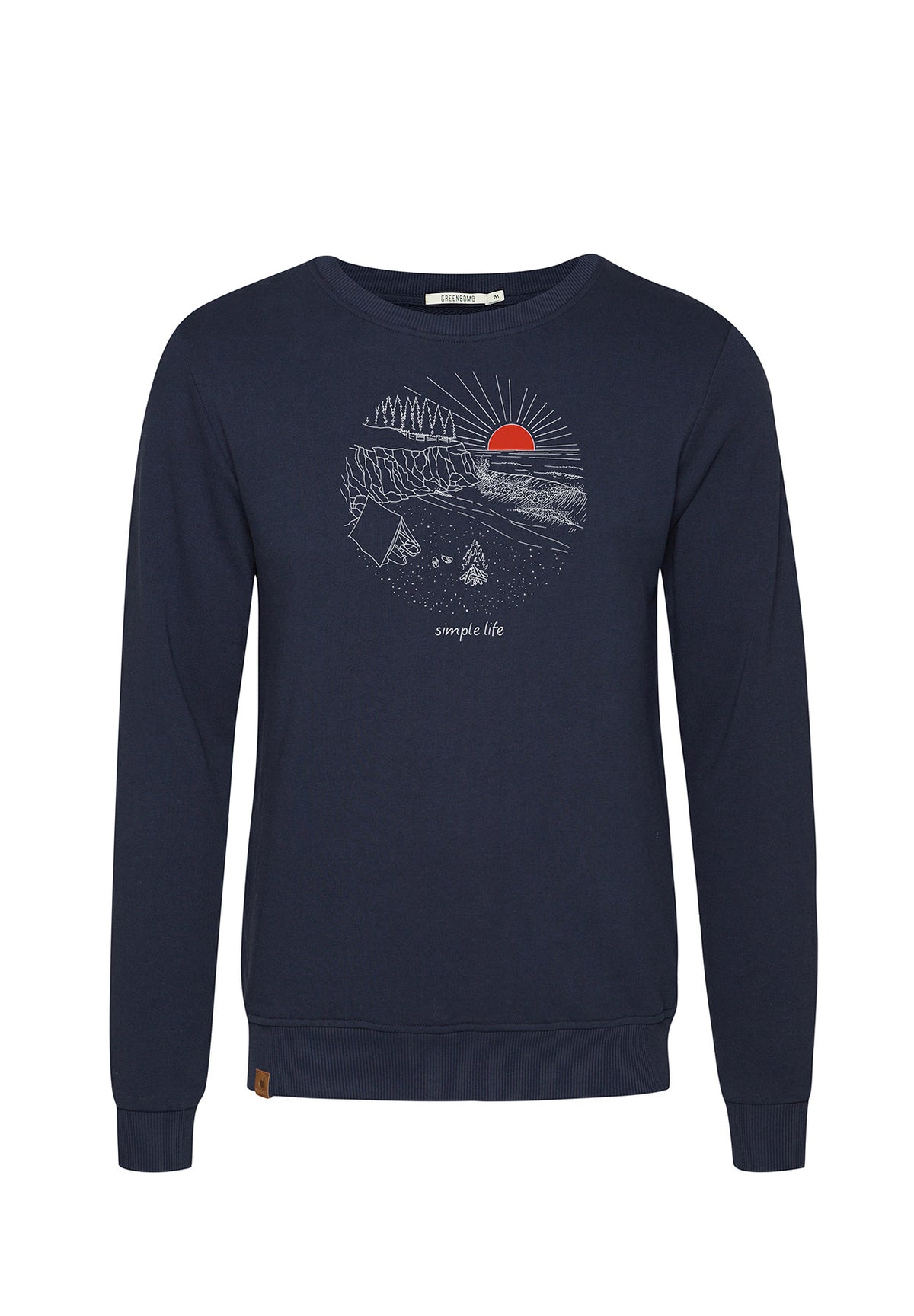 Navy: Gemütliches Sweatshirt aus Bio-Baumwolle für Herren [9222]