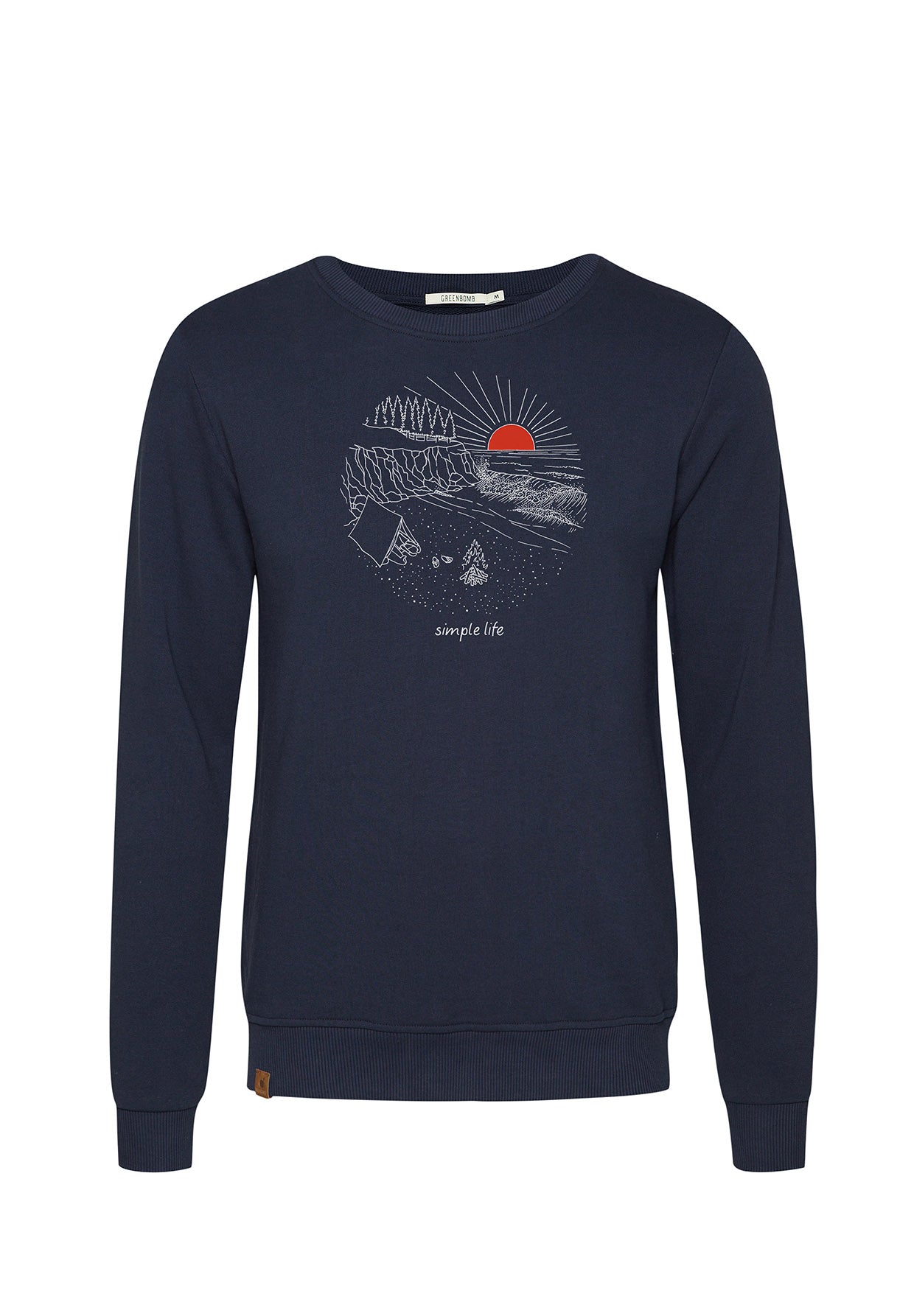 Navy: Gemütliches Sweatshirt aus Bio-Baumwolle für Herren [9222]